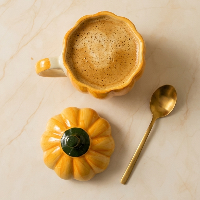 pumpkin ceramic mug