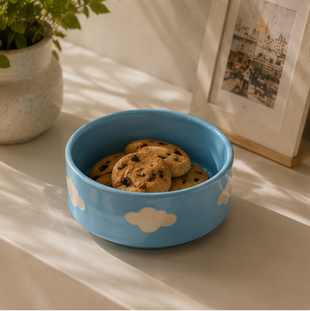 blue cloud ceramic bowl