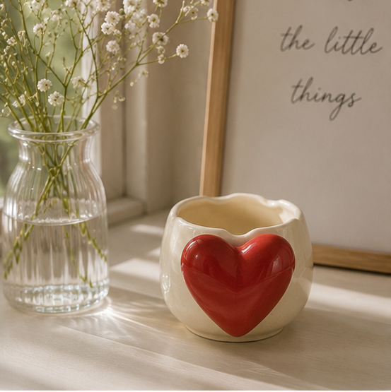 Handcrafted Heart Ceramic Mug