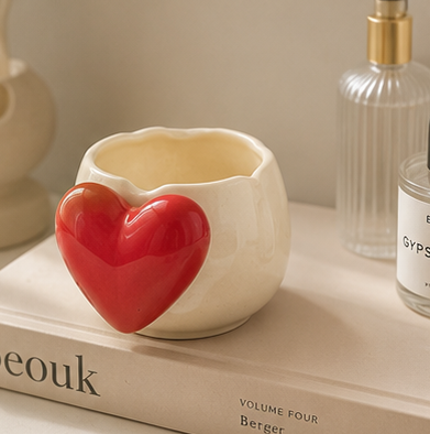 Handcrafted Heart Ceramic Mug