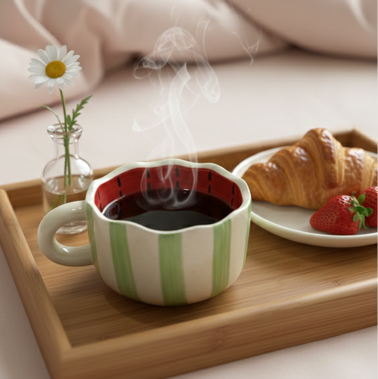 Melon Scalloped  mug / breakfast bowl