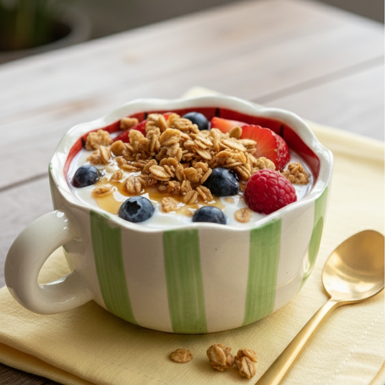 Melon Scalloped  mug / breakfast bowl