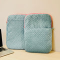 Blue textured Laptop Sleeve 
